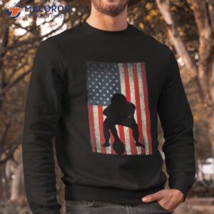 patriotic usa flag american football season party lineman shirt sweatshirt