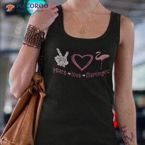 peace love flamingo tshirt hand sign heart lovers shirt tank top 4