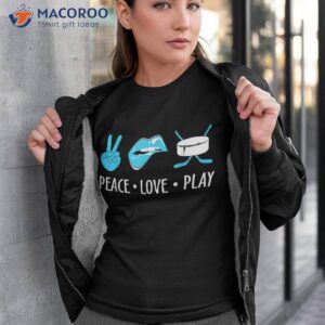 peace love play hockey hockey lover shirt tshirt 3