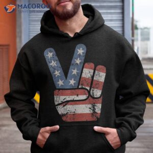 peace sign american flag vintage usa t shirt hoodie