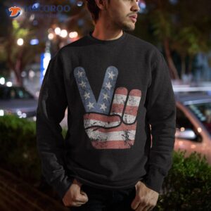 peace sign american flag vintage usa t shirt sweatshirt