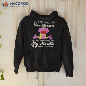 peanut jeff dunham i try to be a nice person but sometimes my mouth doesnt cooperate shirt hoodie