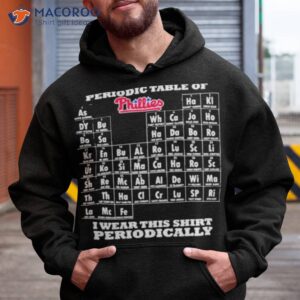 Periodic table of philadelphia phillies I wear this periodically shirt 1 periodic table of philadelphia phillies i wear this periodically shirt hoodie