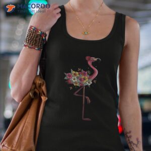 pink flamingo flockers watercolor hawaiian flowers lover shirt tank top 4