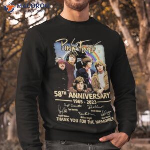 pink trord 58th anniversary 1965 2023 thank you for the memories signatures shirt sweatshirt