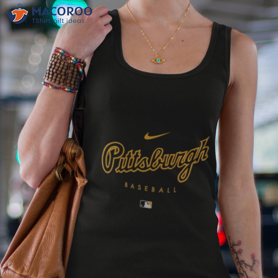 Nike Women's Pittsburgh Pirates Black Pride V-Neck T-Shirt