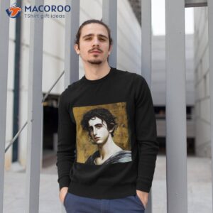 portrait of timothee chalamet painting by michelangelo da vinci shirt sweatshirt 1