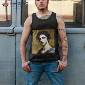 portrait of timothee chalamet painting by michelangelo da vinci shirt tank top 2