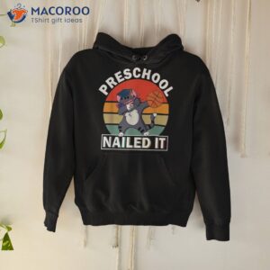 Preschool Nailed It Dabbing American Cat Graduation Cap Boys Shirt