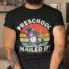 Preschool Nailed It Dabbing American Cat Graduation Cap Boys Shirt