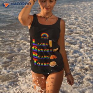 pride larger greggs beans toast funny t shirt tank top