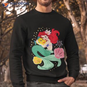 princess ariel holding flounder illustration shirt sweatshirt