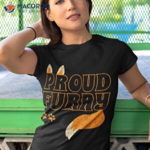 proud furry tail ear person fox cosplay furries shirt tshirt 1