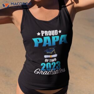 proud papa of two 2023 graduates twins senior graduation shirt tank top 2