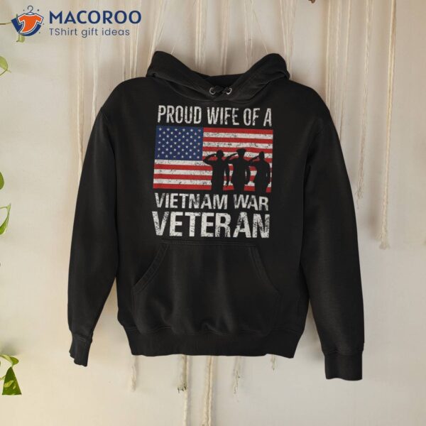 Proud Wife Vietnam War Veteran Husband Wives Matching Design Shirt