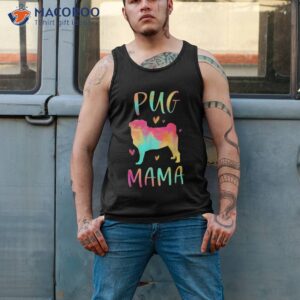 pug mama colorful gifts dog mom shirt tank top 2