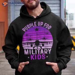 purple up for military kids military child month 2023 kids shirt hoodie