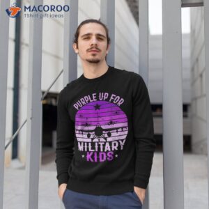 purple up for military kids military child month 2023 kids shirt sweatshirt 1