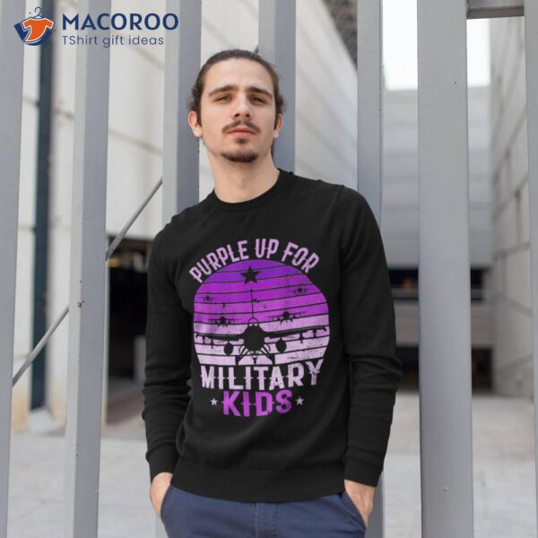 Purple Up For Military Kids Military Child Month 2023 Kids Shirt