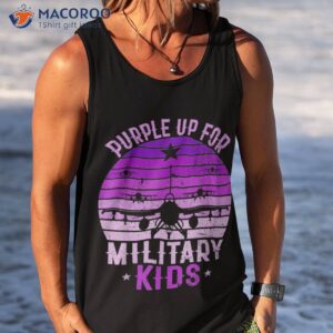 purple up for military kids military child month 2023 kids shirt tank top