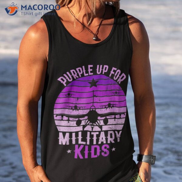 Purple Up For Military Kids Military Child Month 2023 Kids Shirt