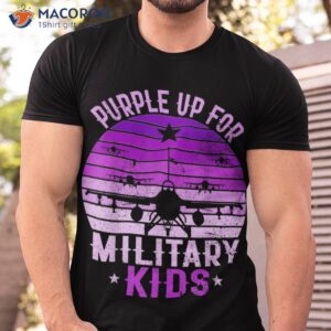 purple up for military kids military child month 2023 kids shirt tshirt