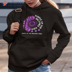 purple up for military kids sunflower for military childs shirt hoodie 3