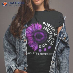 purple up for military kids sunflower for military childs shirt tshirt 2