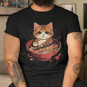 Ra Cat Anime Bowl Kawaii Neko Japanese Shirt