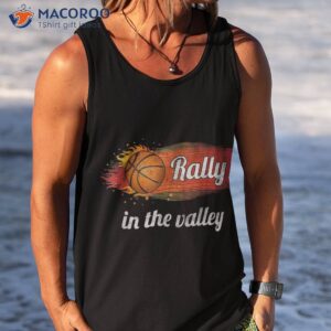 rally in the valley phoenix flaming basketball retro sunset shirt tank top