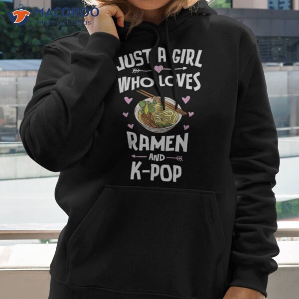 Ramen And K-pop Graphic For Teen Girls Shirt