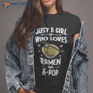 Ramen And K-pop Graphic For Teen Girls Shirt