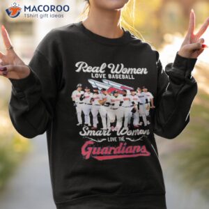 real women love baseball smart women love the cleveland guardians players signatures shirt sweatshirt 2