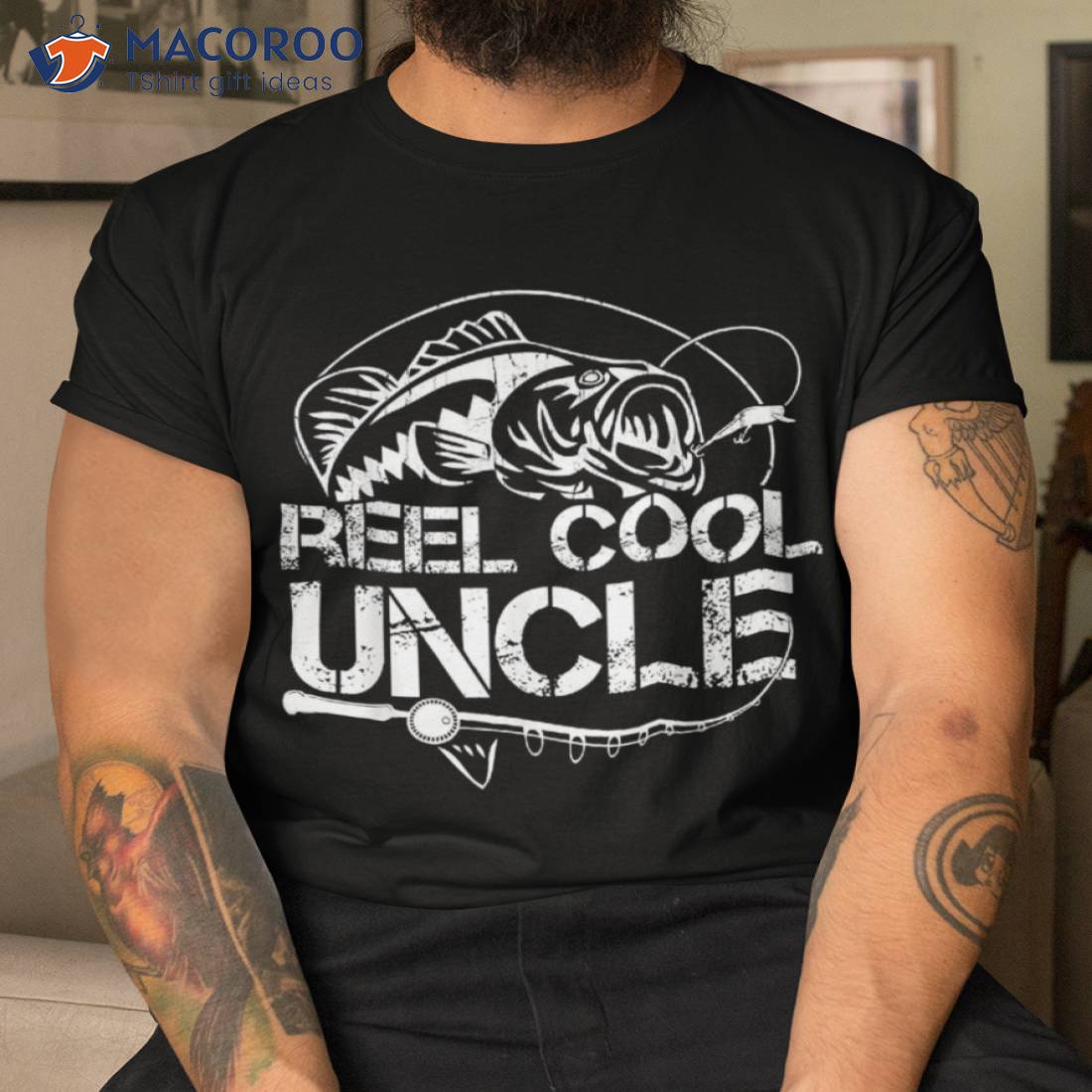 Reel Cool Uncle Fishing Daddy Fathers Day Dad Gifts For Shirt