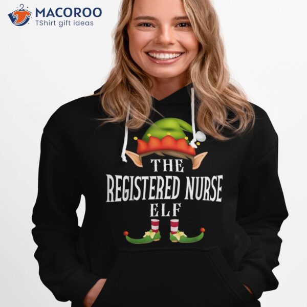 Registered Nurse Elf Group Funny Christmas Pajama Party Shirt