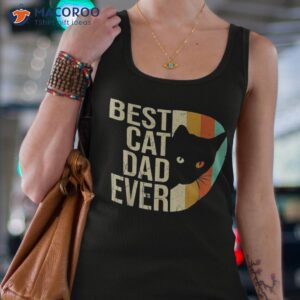 Retro Best Cat Dad Ever Fathers Day Daddy Lovers S Shirt