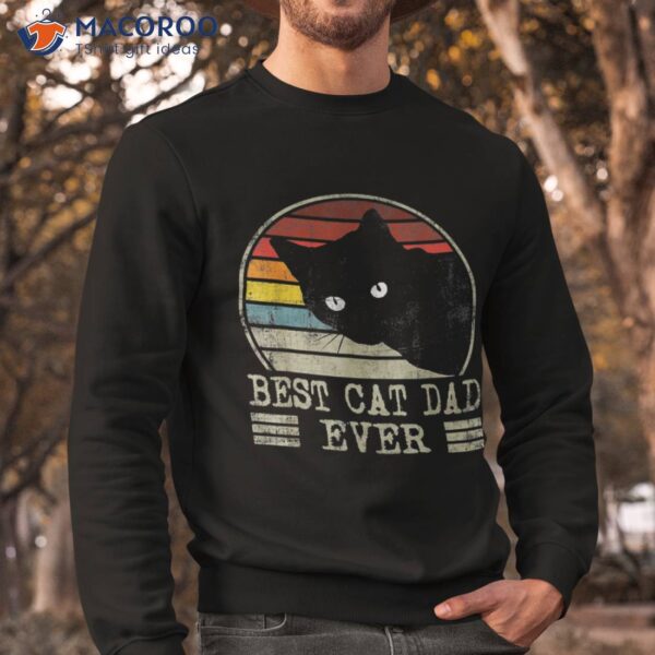 Retro Best Cat Daddy Fathers Day Mom Ever For S 2023 Shirt