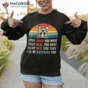 retro every snack you make meal bake gsd dog mom shirt sweatshirt