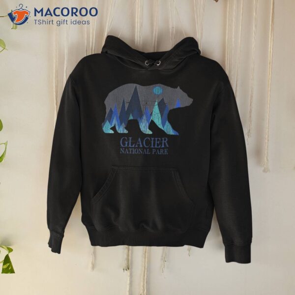 Retro Glacier Grizzly Bear National Park Shirt