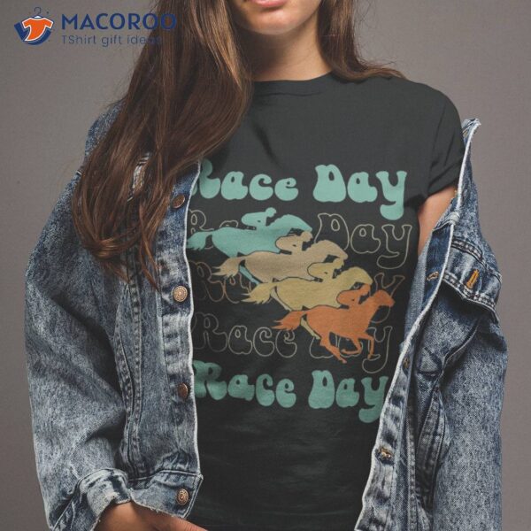 Retro Horse Race Day-horse Racing Party Tee For Shirt