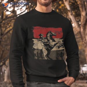 retro horse riding western cowboy shirt sweatshirt