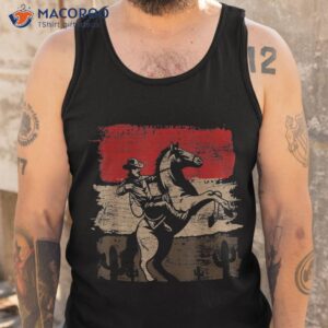 retro horse riding western cowboy shirt tank top