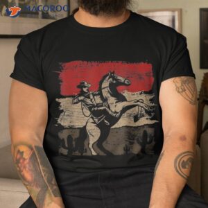 Retro Sunset Horse Lover – Horseback Horseman Equestrian Shirt