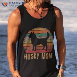 retro husky mom gift dog mother pet siberian huskies mama shirt tank top