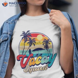 retro vacay squad aloha beaches palm trees summer vacation shirt tshirt