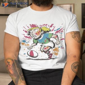 Rugby Player Graffiti Doodle Woman Shirt