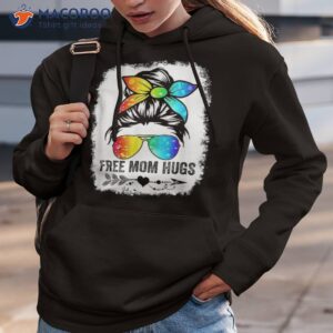 s free mom hugs messy bun rainbow lgbt pride mother s shirt hoodie 3