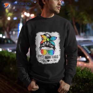 s free mom hugs messy bun rainbow lgbt pride mother s shirt sweatshirt