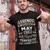 S Legends Were Born In May 1983 40 Year Old Birthday Gifts Shirt