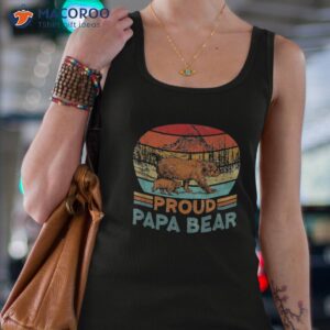 s proud papa bear vintage father s day retro dad daddy shirt tank top 4